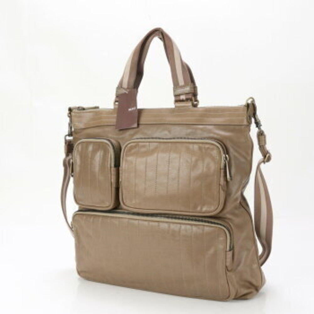 Burberry leather shoulder bag messenger business tote ERE - Picture 2 of 14